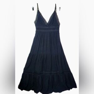 Audrey Parks Francesca's Collections Black Lace Maxi Dress